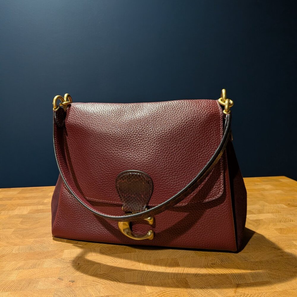 Coach 4612 | May Shoulder Bag with Snakeskin Detail